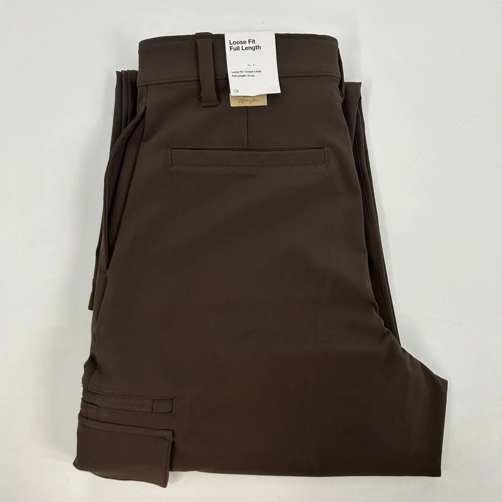Jordan Golf Cargo Pants‎ Mens 28 Brown Loose Fit Full Length Stretch Repel NEW